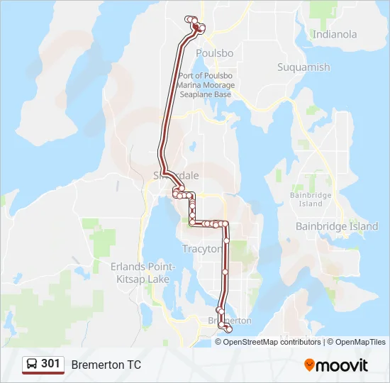 301 Bus Line Map