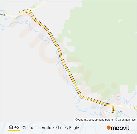 45 Bus Line Map
