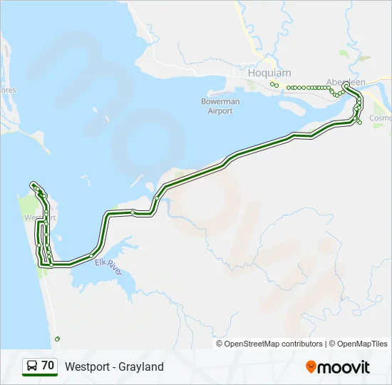 70 Bus Line Map