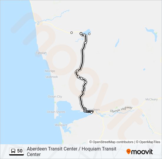 50 Bus Line Map