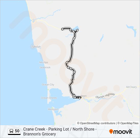 50 Bus Line Map