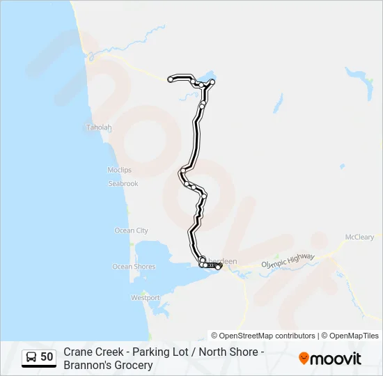 50 Bus Line Map