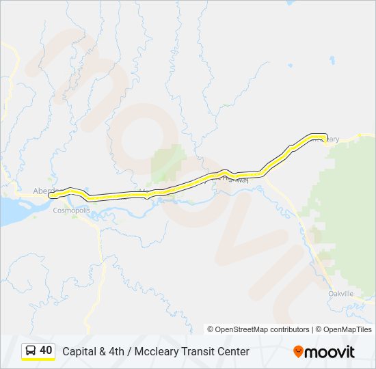 40 Bus Line Map