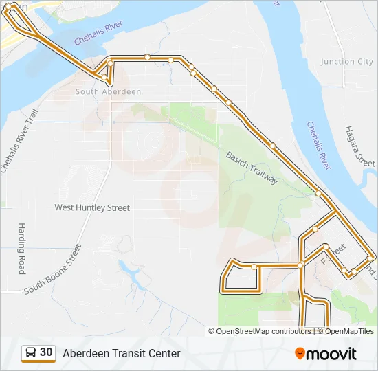 30 Bus Line Map