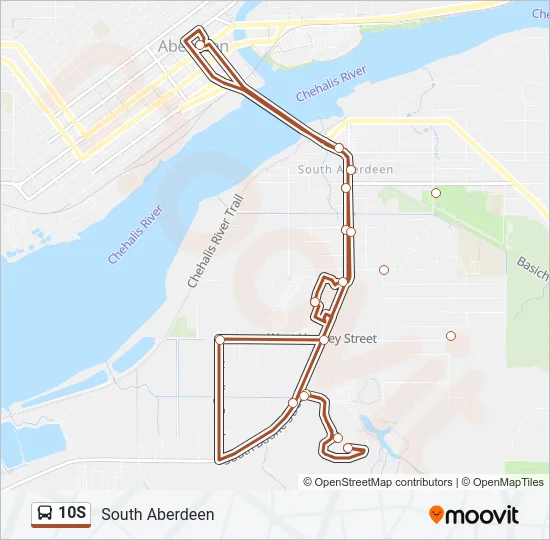 10S Bus Line Map