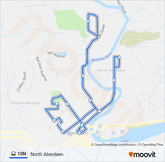 10N Bus Line Map