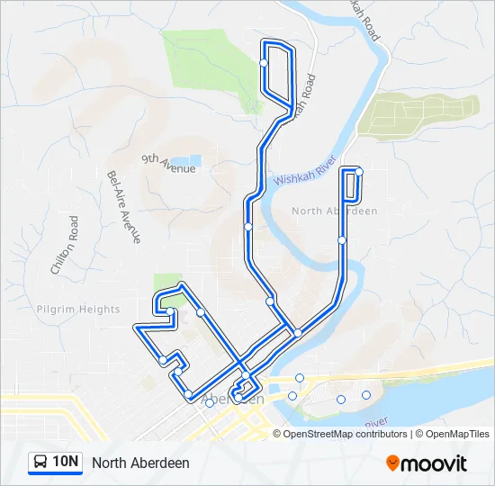 10N Bus Line Map