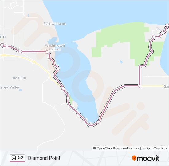 52 Bus Line Map