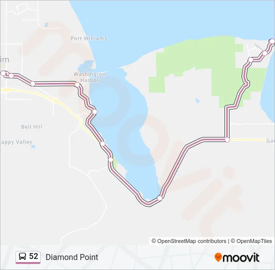 52 Bus Line Map