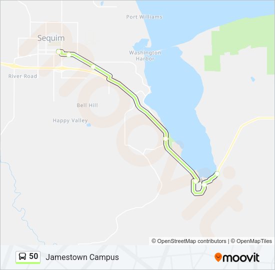 50 Bus Line Map