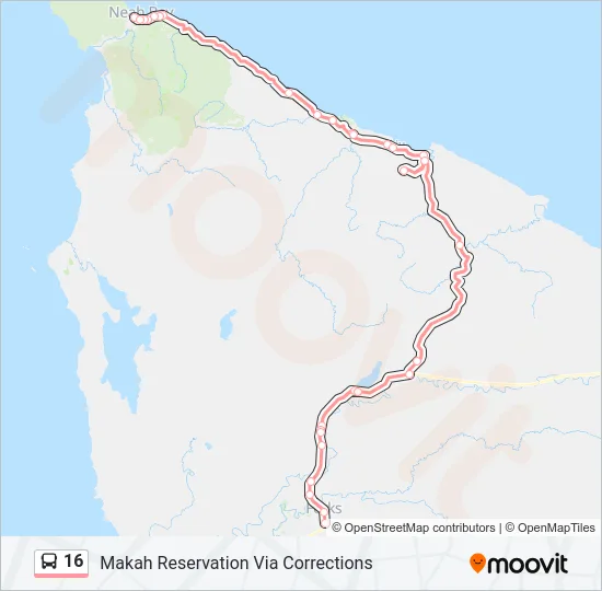 16 Bus Line Map