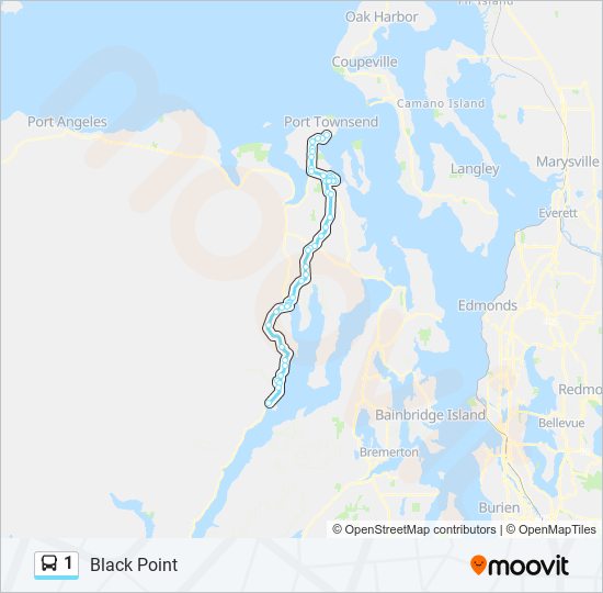 Mapa de 1 de autobús