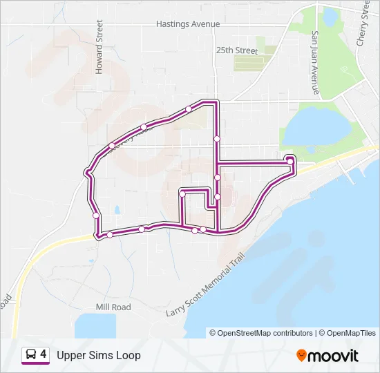 4 Bus Line Map