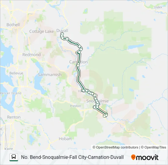 VALLEY SHUTTLE Bus Line Map