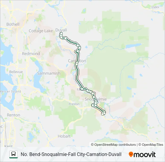 VALLEY SHUTTLE Bus Line Map