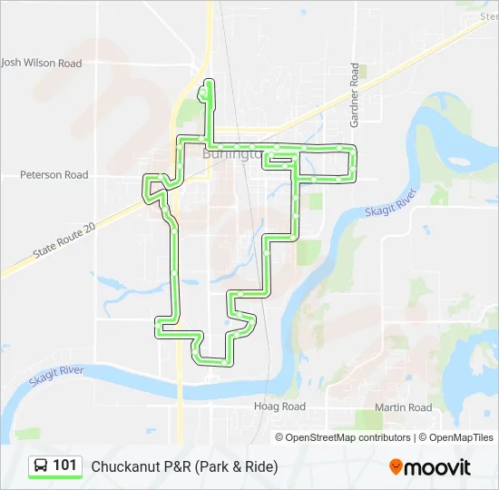 101 Bus Line Map
