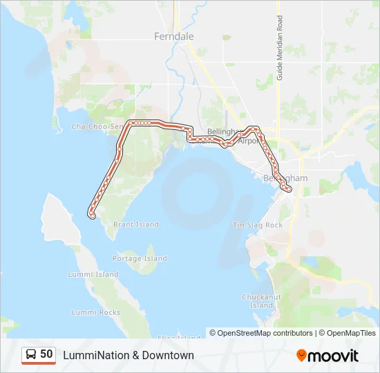 50 Bus Line Map