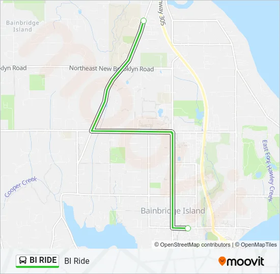 BI RIDE Bus Line Map