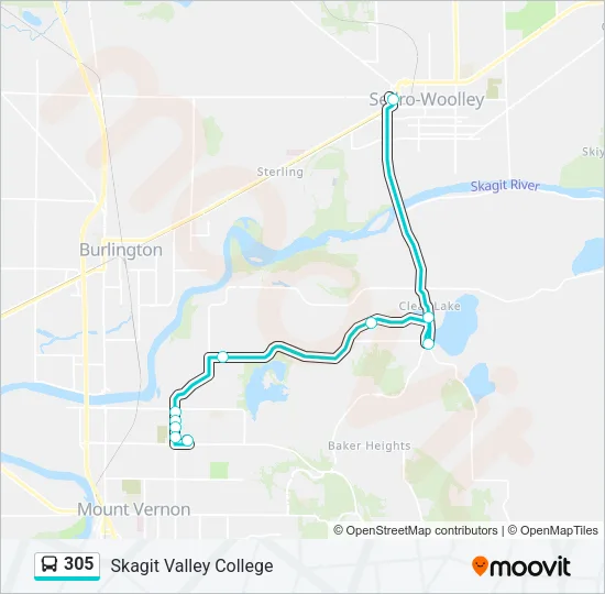 305 Bus Line Map
