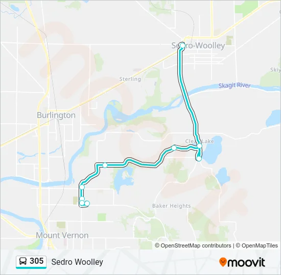 305 Bus Line Map
