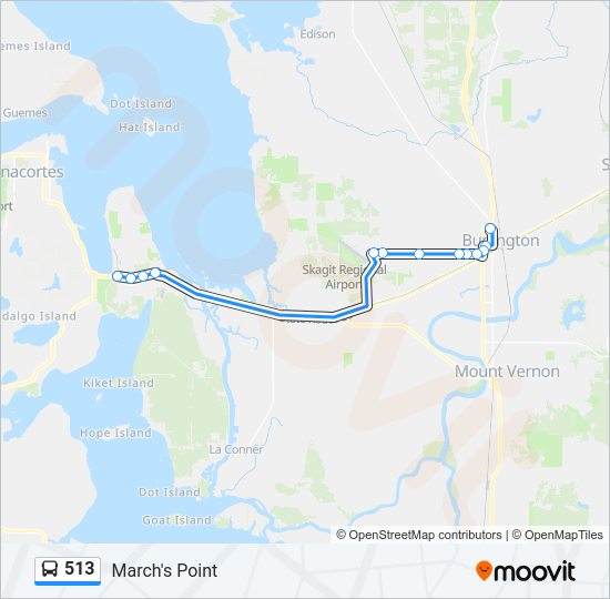 513 Bus Line Map