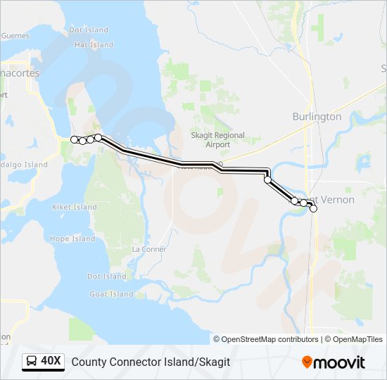 40X Bus Line Map