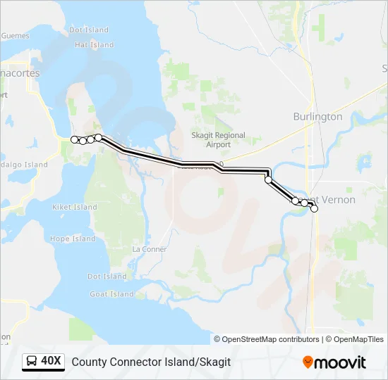 40X Bus Line Map