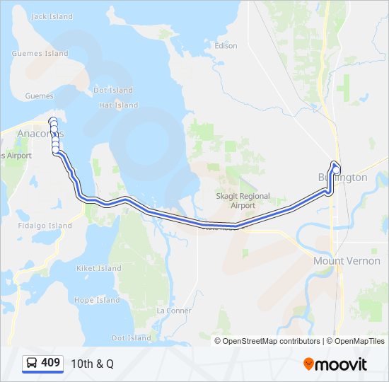 409 bus Line Map