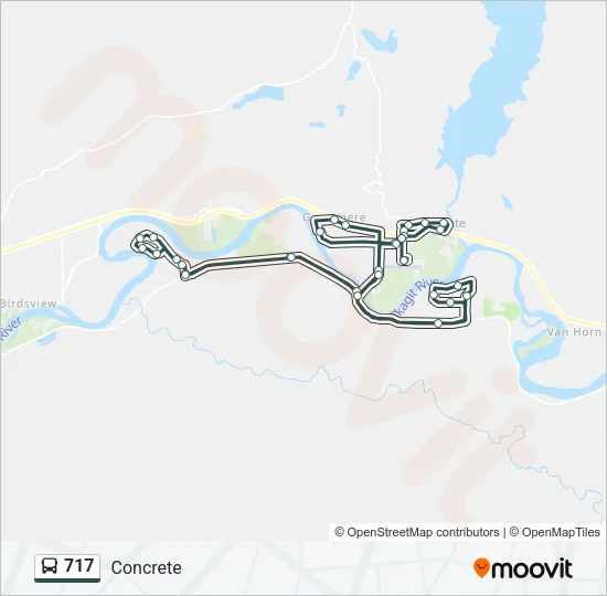 717 Bus Line Map