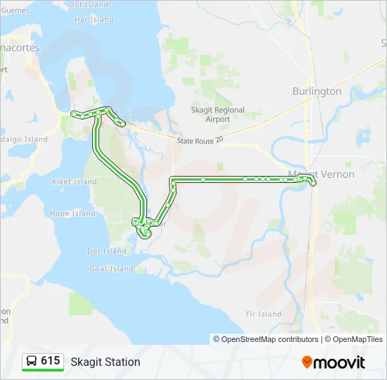 615 Bus Line Map