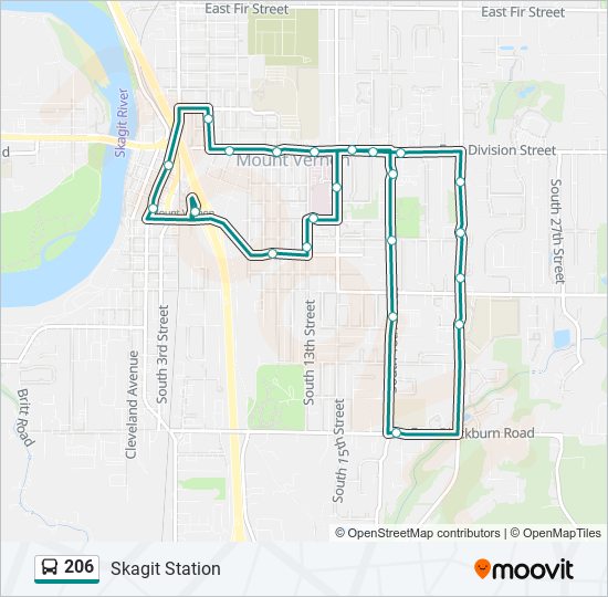 206 bus Line Map