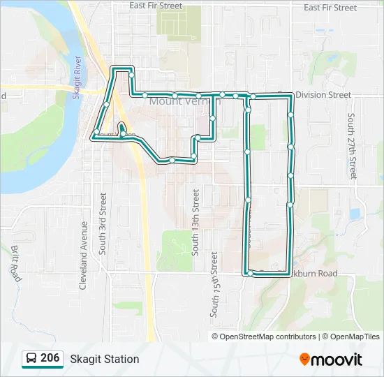 206 Bus Line Map