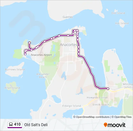 410 Bus Line Map