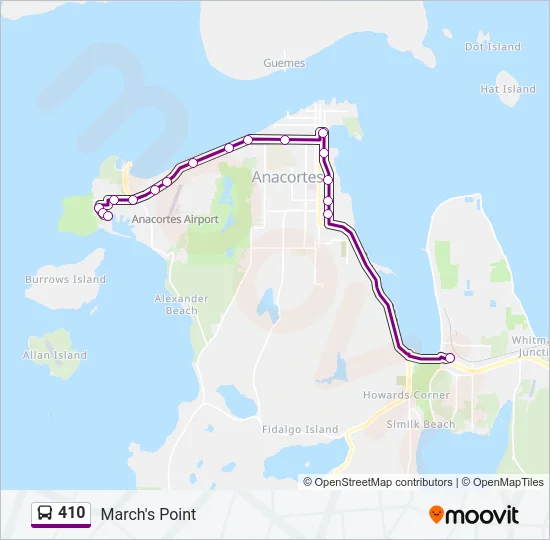 410 Bus Line Map