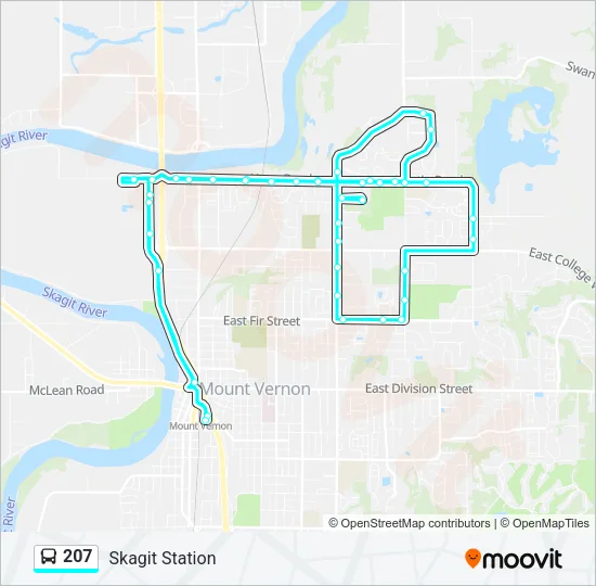 207 Bus Line Map