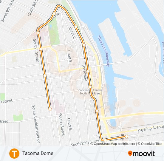 T LINE Light Rail Line Map