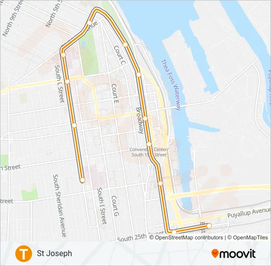 T LINE Light Rail Line Map
