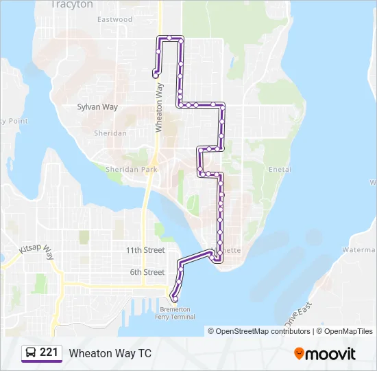 221 Bus Line Map
