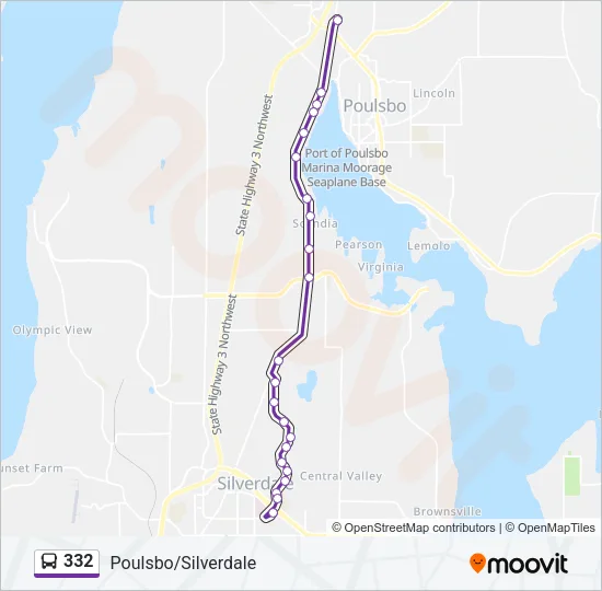 332 Bus Line Map