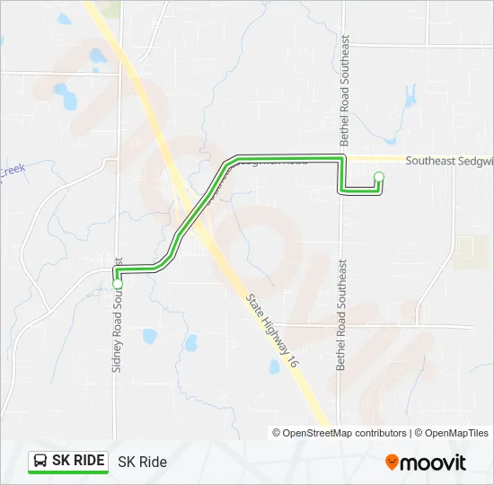 SK RIDE Bus Line Map