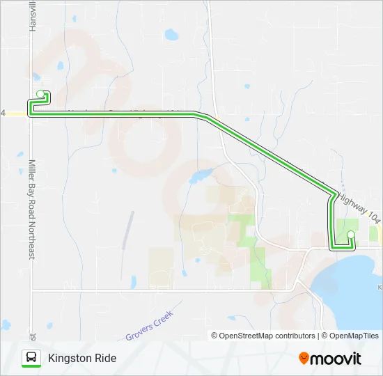 KINGSTON RIDE Bus Line Map