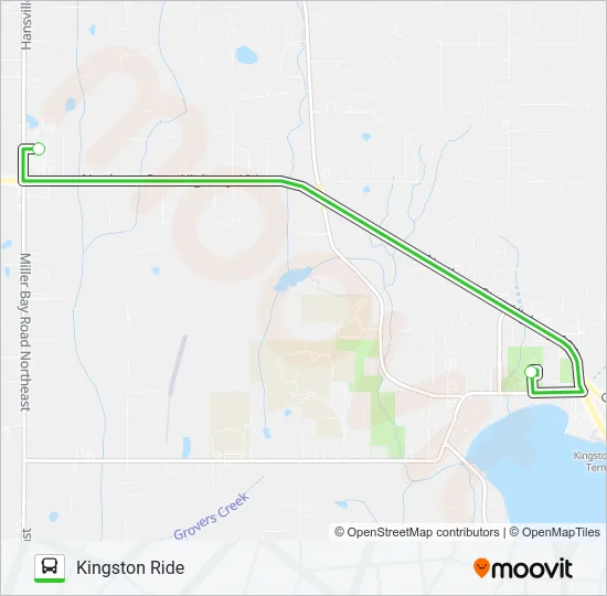 KINGSTON RIDE Bus Line Map