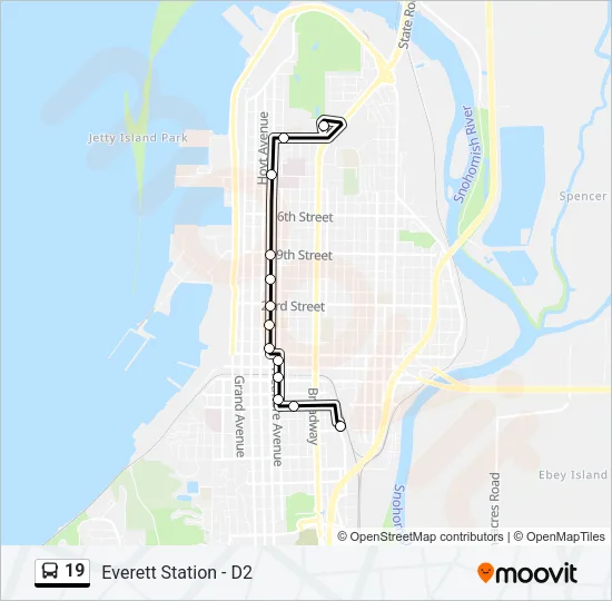 19 Bus Line Map