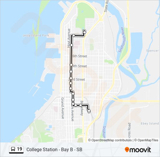 19 bus Line Map