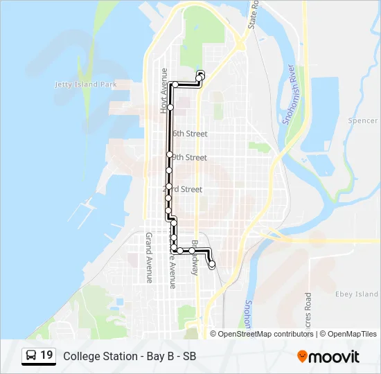19 Bus Line Map