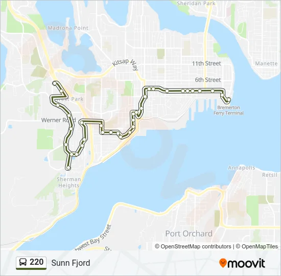 220 Bus Line Map