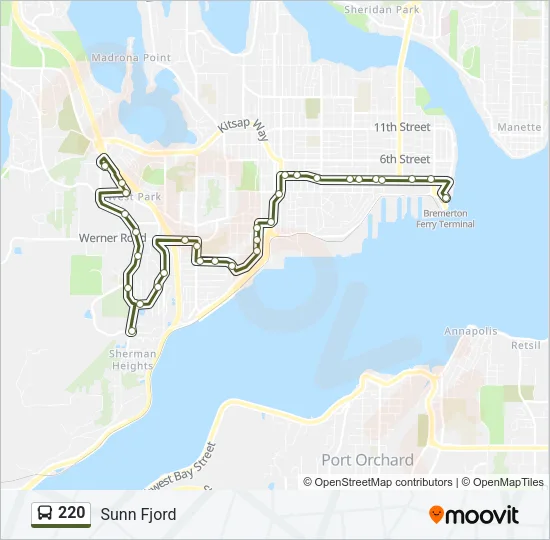 220 Bus Line Map