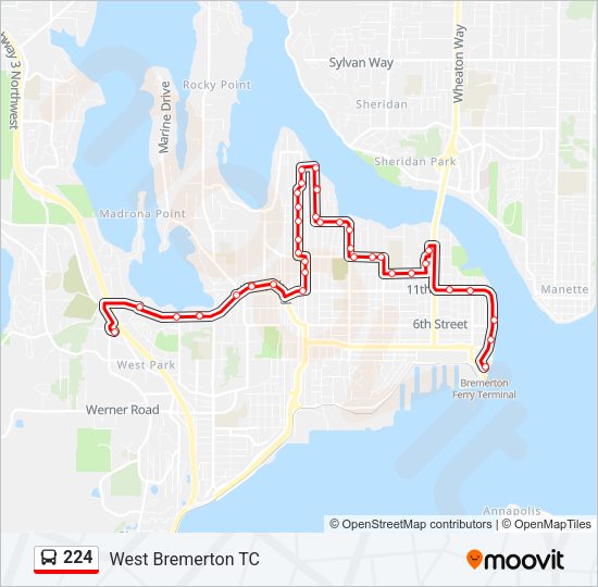224 Bus Line Map