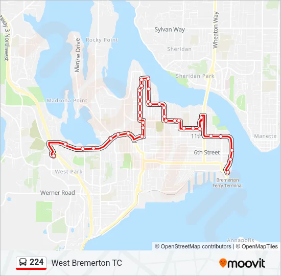224 Bus Line Map