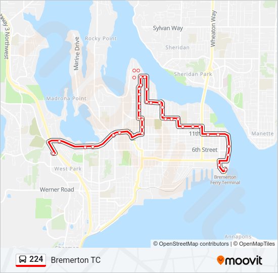 224 Bus Line Map
